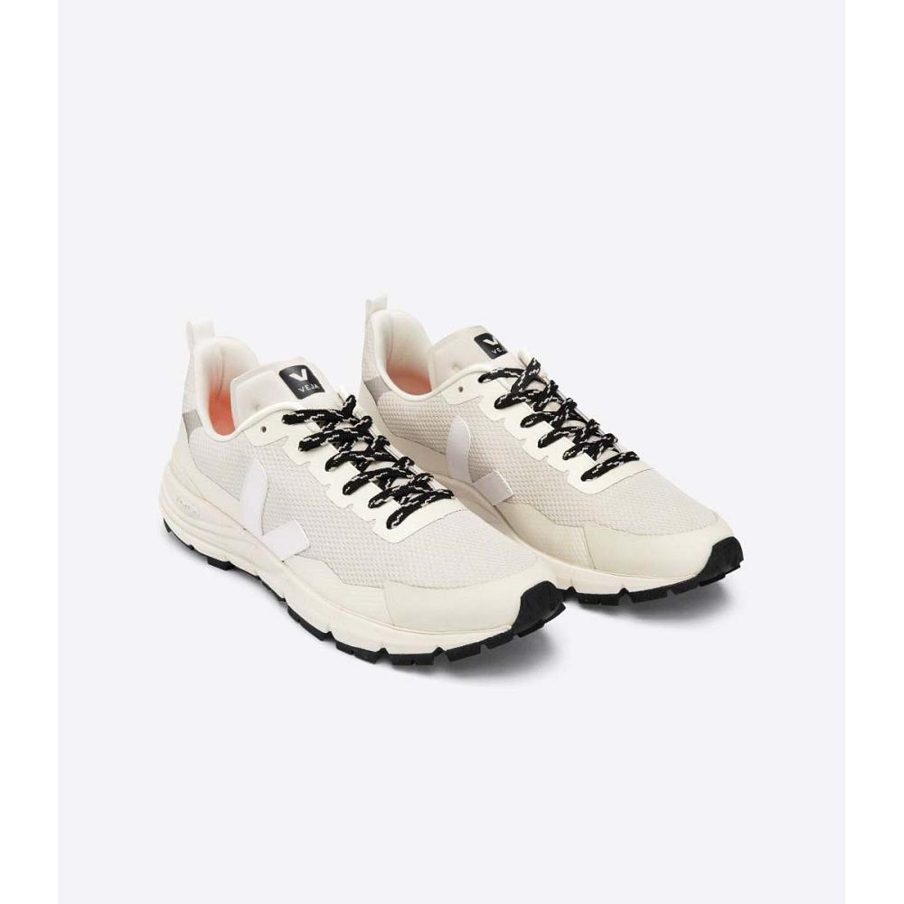 Veja DEKKAN ALVEOMESH Men's Running Shoes Beige/White | NZ 138TCE